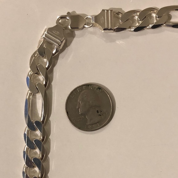 Genuine Sterling Silver Figaro Chain - Picture 11 of 14